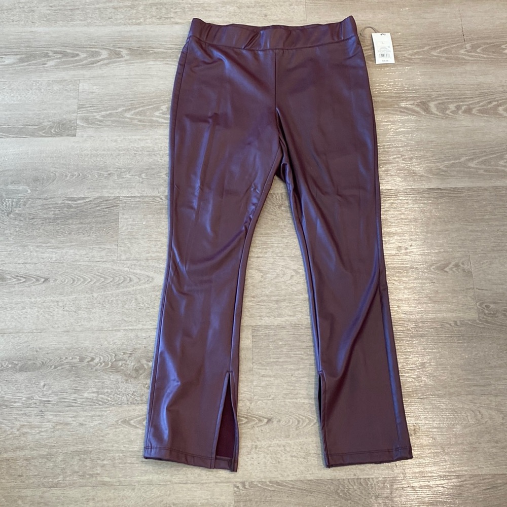 Faux leather pants